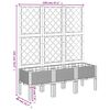 vidaXL Ζαρντινιέρα Κήπου με Καφασωτό Λευκή 120x40x142 εκ. Πολυπροπ.