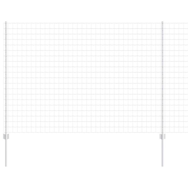 vidaXL Τείχος και Πόστ Ασημί 1,5 x 10 m Ατσάλι