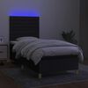 vidaXL &Kappa;&rho;&epsilon;&beta;ά&tau;&iota; Boxspring &mu;&epsilon; &Sigma;&tau;&rho;ώ&mu;&alpha; & LED &Mu;&alpha;ύ&rho;&omicron; 100x200 &epsilon;&kappa;. &Upsilon;&phi;&alpha;&sigma;&mu;ά&tau;&iota;&nu;&omicron;