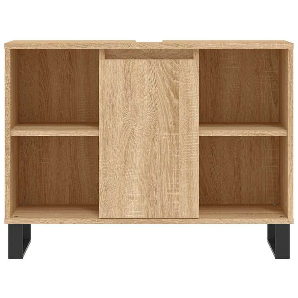 vidaXL Ντουλάπι Μπάνιου Sonoma Δρυς 80 x 33 x 60 εκ. από Επεξεργ. Ξύλο
