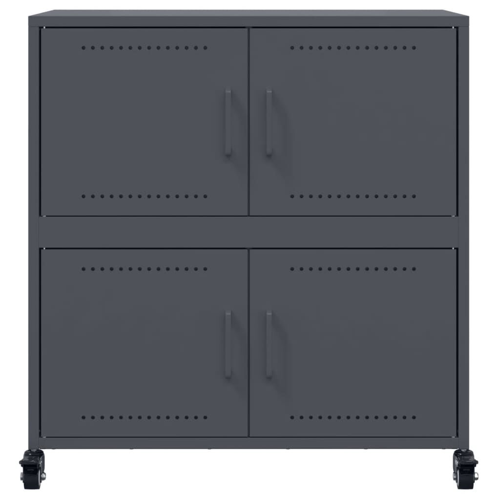 vidaXL Μπουφές Ανθρακί 68x39x72 εκ. από Ατσάλι