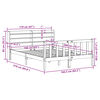 vidaXL Σκελετός Κρεβατιού Χωρίς Στρώμα 160x200 εκ Μασίφ Ξύλο Πεύκου