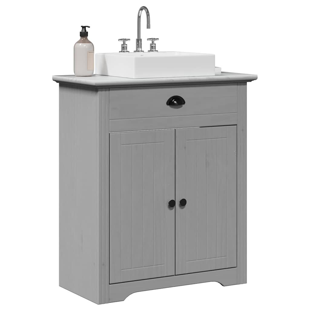 vidaXL Ντουλάπι νιπτήρα μπάνιου BODO Γκρι 70x35x80 cm