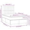 vidaXL &Kappa;&rho;&epsilon;&beta;ά&tau;&iota; Boxspring &mu;&epsilon; &Sigma;&tau;&rho;ώ&mu;&alpha; & LED &Sigma;&kappa;. &Mu;&pi;&lambda;&epsilon; 120x190&epsilon;&kappa;. &Beta;&epsilon;&lambda;&omicron;ύ&delta;&iota;&nu;&omicron;