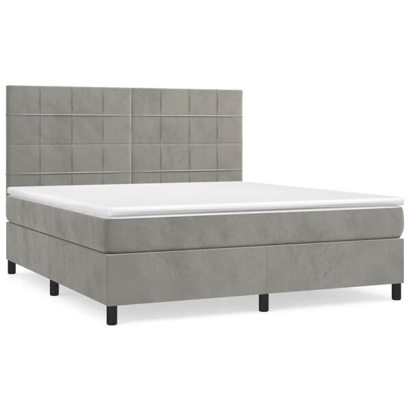 vidaXL &Kappa;&rho;&epsilon;&beta;ά&tau;&iota; Boxspring &mu;&epsilon; &Sigma;&tau;&rho;ώ&mu;&alpha; &Alpha;&nu;&omicron;&iota;&chi;&tau;ό &Gamma;&kappa;&rho;&iota; 160x200 &epsilon;&kappa;. &Beta;&epsilon;&lambda;&omicron;ύ&delta;&iota;&nu;&omicron;