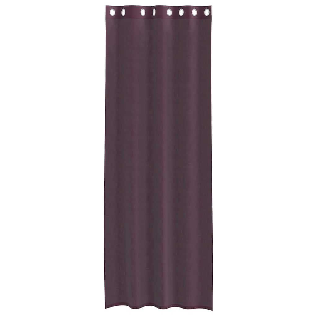 vidaXL Κουρτίνες Voile με ροδέλες 2 τεμάχια Μοβ 140x300 εκ.