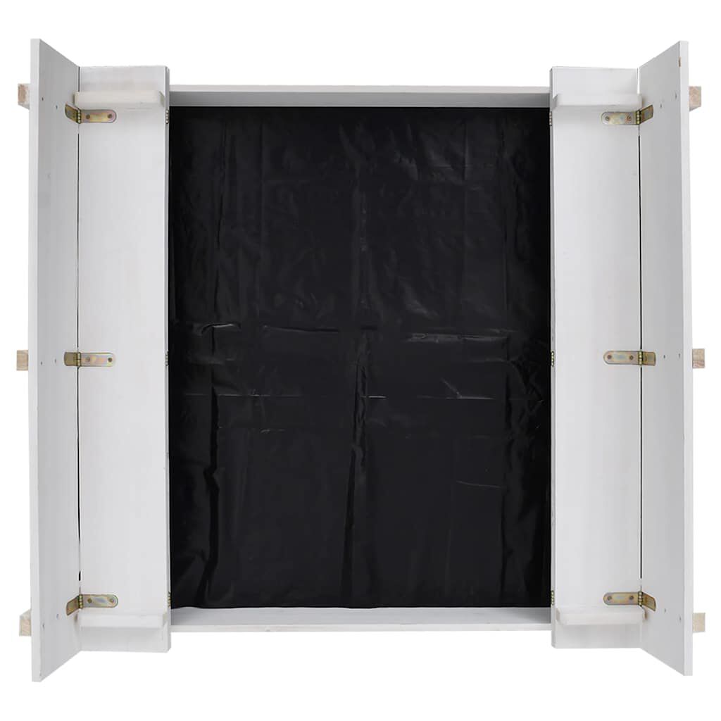 vidaXL Αμμοδόχος Λευκή 95 x 90 x 15 εκ. από Ξύλο Ελάτης