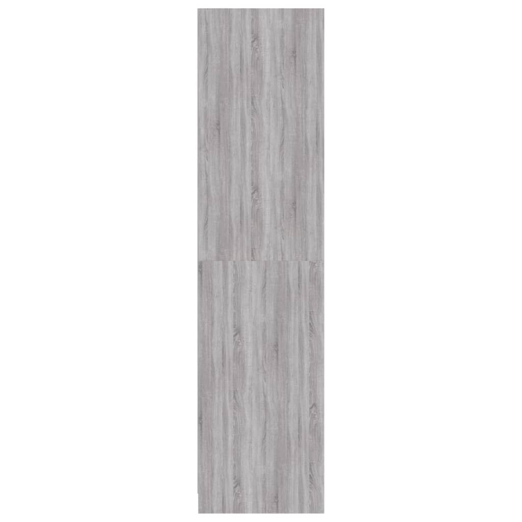 vidaXL Ντουλάπα Γκρι Sonoma 100 x 50 x 200 εκ. από Επεξεργασμένο Ξύλο