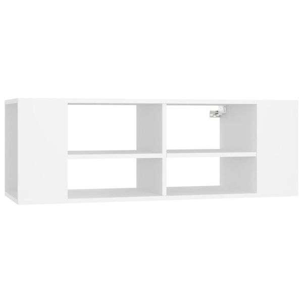 vidaXL Έπιπλο Τηλεόρασης Κρεμαστό Λευκό 102x35x35 εκ από Επεξ. Ξύλο