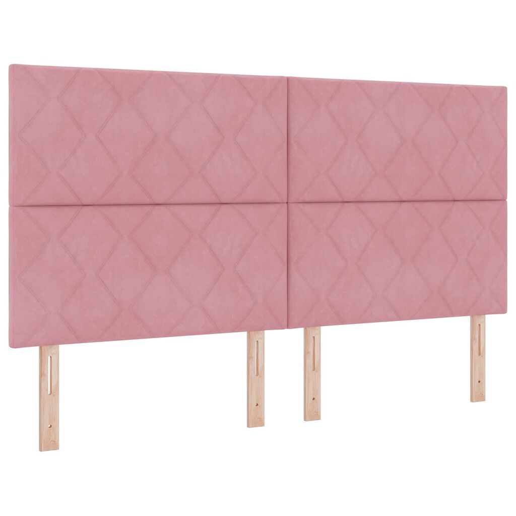 vidaXL Κρεβάτι Ροζ 180x200 εκ. Βελούδο