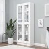 vidaXL Βιτρίνα Λευκή 82,5 x 30,5 x 185 εκ. Επεξ. Ξύλο