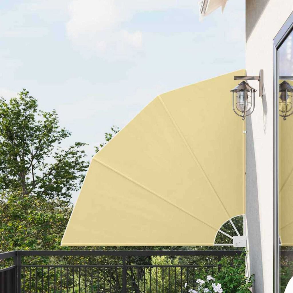 vidaXL Αδιάφανο σκίαστρο μπαλκονιού Άμμος 140 x 140 cm ύφασμα