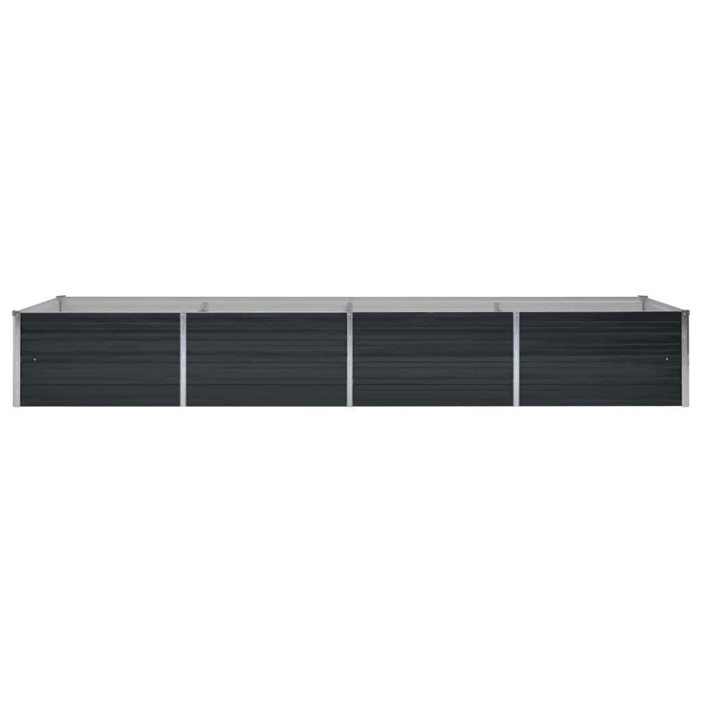 vidaXL Ζαρντινιέρα Υπερυψωμένη Ανθρακί 320x80x45 εκ. Γαλβαν. Χάλυβας
