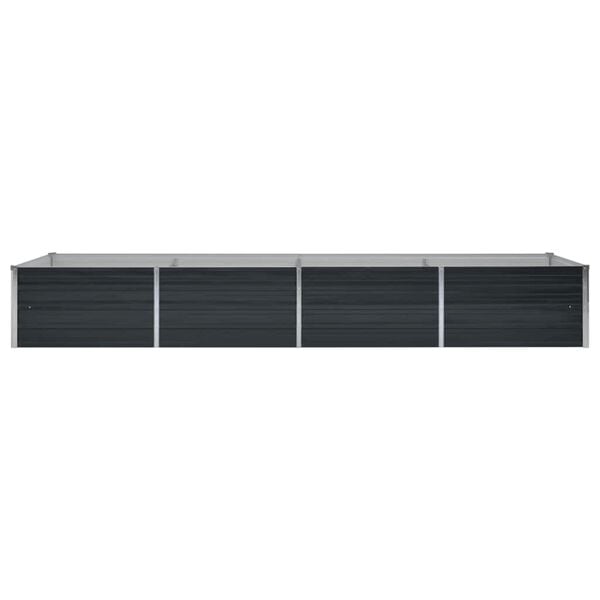 vidaXL Ζαρντινιέρα Υπερυψωμένη Ανθρακί 320x80x45 εκ. Γαλβαν. Χάλυβας