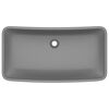 vidaXL Νιπτήρας Πολυτελής Ορθογώνιος Σκ. Γκρι Ματ 71x38 εκ. Κεραμικός