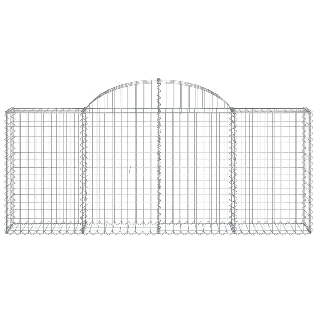 vidaXL Συρματοκιβώτια Τοξωτά 18 τεμ. 200x30x80/100 εκ. Γαλβαν. Ατσάλι