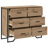 vidaXL Κουτί με συρτάρια με συρτάρι artisan δρυς 91 x 35.5 x 74.5 εκ.