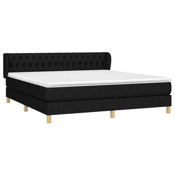 vidaXL &Kappa;&rho;&epsilon;&beta;ά&tau;&iota; Boxspring &mu;&epsilon; &Sigma;&tau;&rho;ώ&mu;&alpha; &Mu;&alpha;ύ&rho;&omicron; 180x200 &epsilon;&kappa;. &Upsilon;&phi;&alpha;&sigma;&mu;ά&tau;&iota;&nu;&omicron;