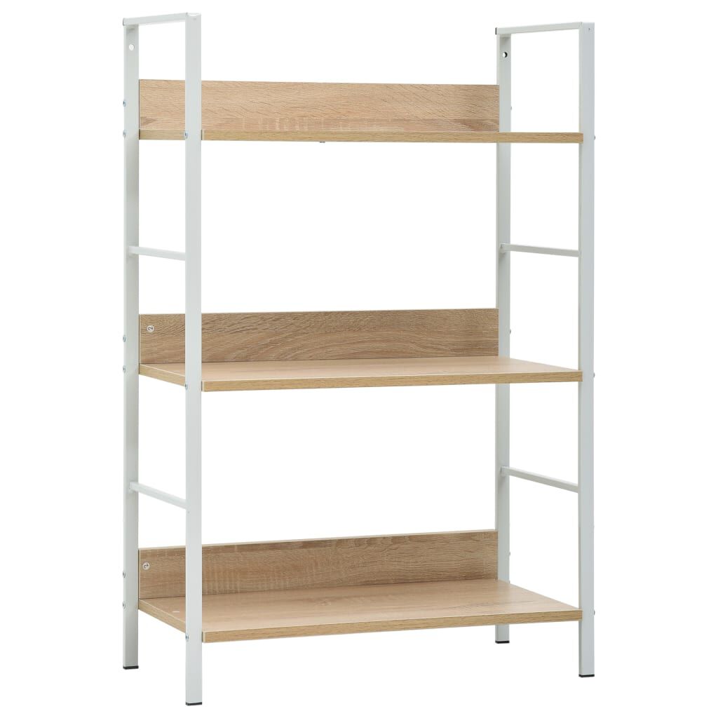 vidaXL Ραφιέρα 3 Επιπέδων Δρυς 60x27,6x90,5 εκ. Επεξεργασμένο Ξύλο
