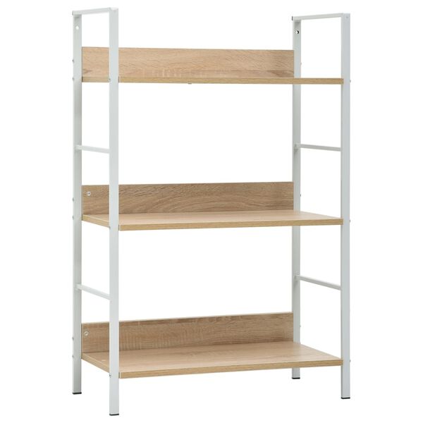 vidaXL Ραφιέρα 3 Επιπέδων Δρυς 60x27,6x90,5 εκ. Επεξεργασμένο Ξύλο