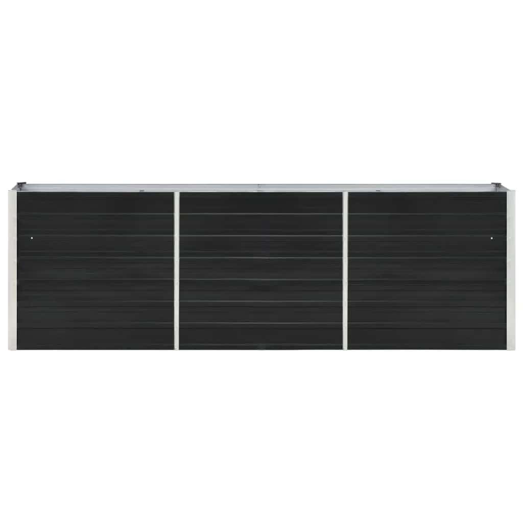vidaXL Ζαρντινιέρα Υπερυψωμένη Ανθρακί 240x40x77 εκ. Γαλβαν. Χάλυβας