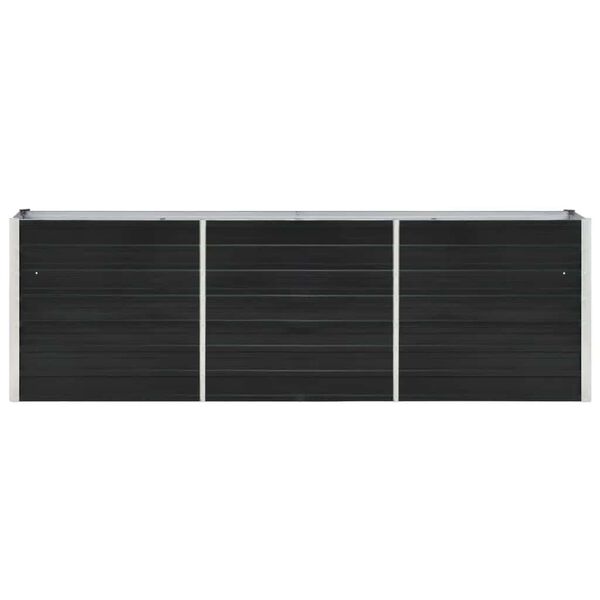 vidaXL Ζαρντινιέρα Υπερυψωμένη Ανθρακί 240x40x77 εκ. Γαλβαν. Χάλυβας