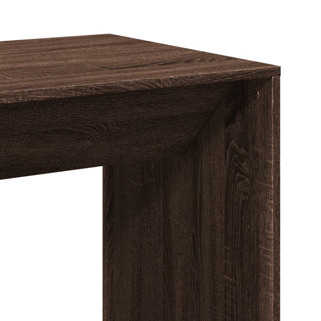 vidaXL Τραπέζι Μπαρ Καφέ Δρυς 51x50x103,5 εκ. Επεξ. Ξύλο