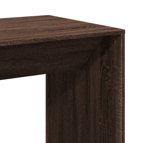 vidaXL Τραπέζι Μπαρ Καφέ Δρυς 51x50x103,5 εκ. Επεξ. Ξύλο