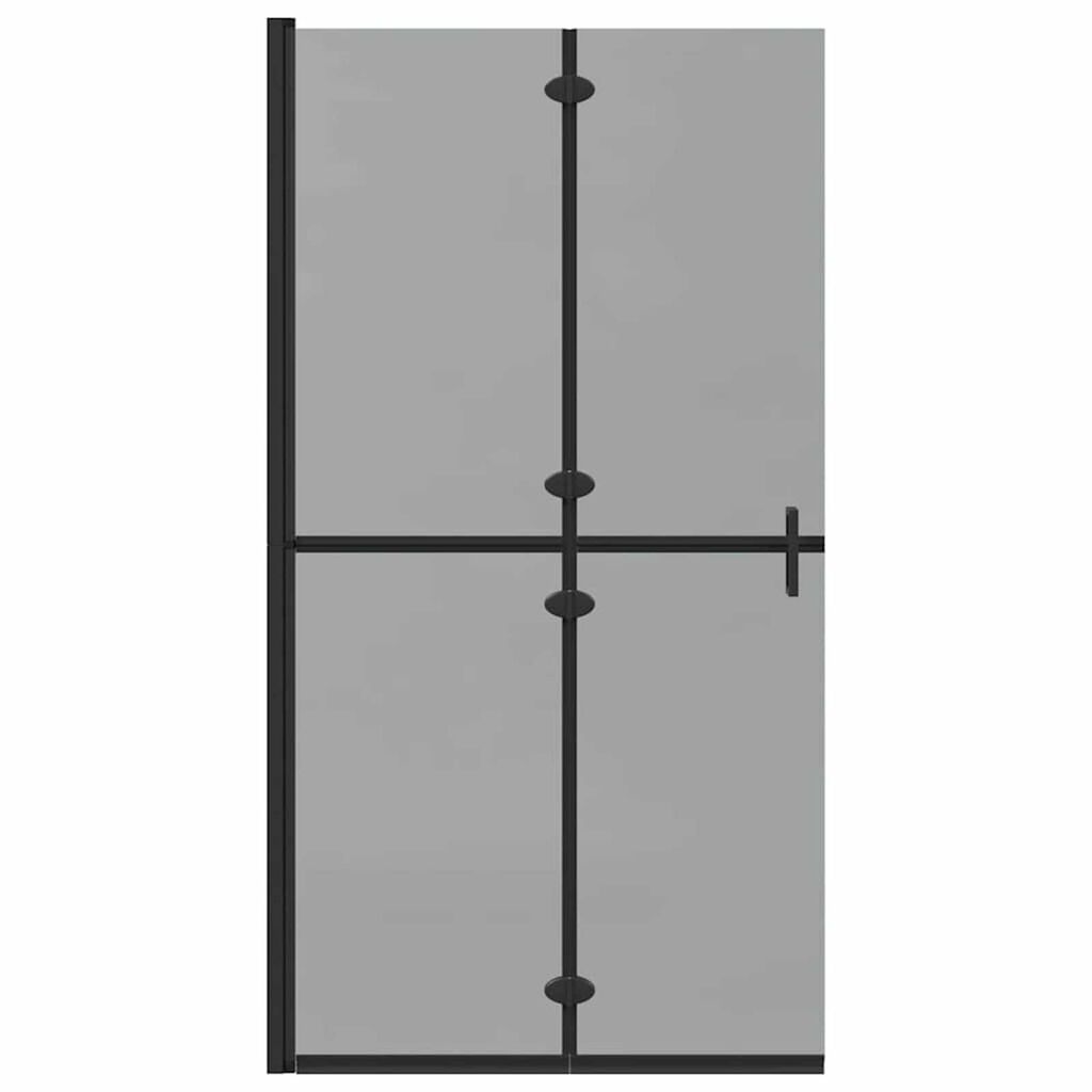 vidaXL Τοίχος ντους Walk-in Μαύρο και σκούρο διαφανές 100 x 190 cm