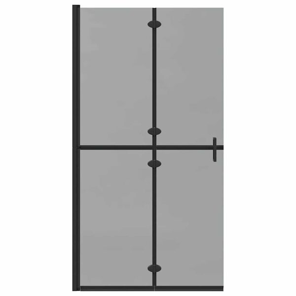 vidaXL Τοίχος ντους Walk-in Μαύρο και σκούρο διαφανές 100 x 190 cm