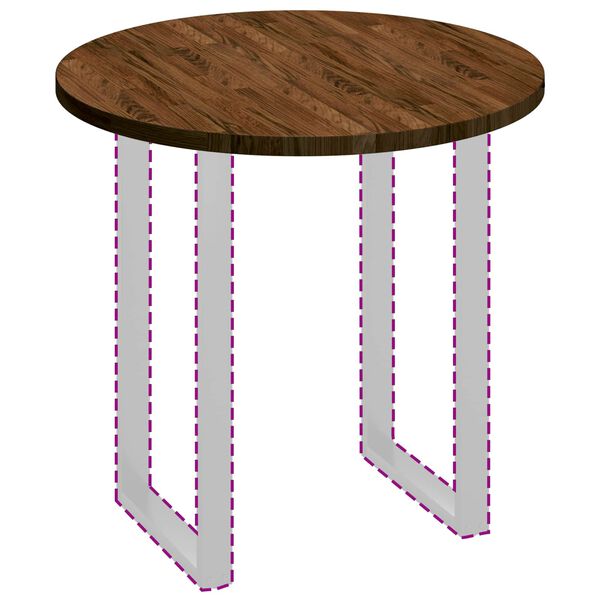 vidaXL &Kappa;&alpha;&pi;ά&kappa;&iota; &tau;&rho;&alpha;&pi;&epsilon;&zeta;&iota;&omicron;ύ &Sigma;&kappa;&omicron;ύ&rho;&omicron; &Kappa;&alpha;&phi;έ &Oslash; 80 x 2,5 cm &Sigma;&tau;&epsilon;&rho;&epsilon;ό &Xi;ύ&lambda;&omicron; &Delta;&rho;&upsilon;ό&sigmaf;