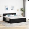 vidaXL Οθωμανικό κρεβάτι με στρώμα Μαύρο 160x200cm Velvet