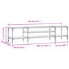 vidaXL Έπιπλο Τηλεόρασης Sonoma Δρυς 201x35x45 εκ. Επεξ. Ξύλο/Σίδερο