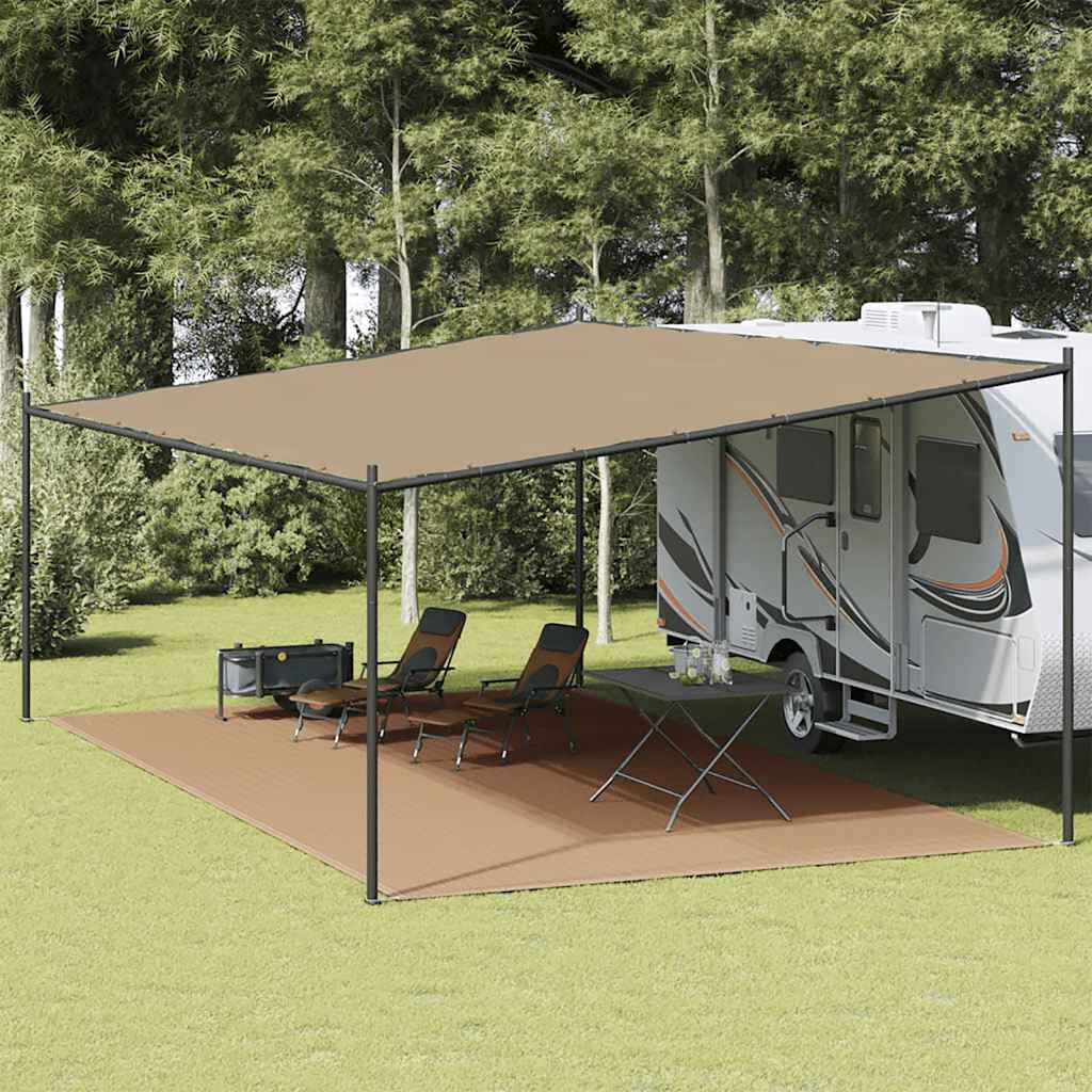 vidaXL Χαλί Σκηνής Taupe 400 x 800 εκ. από HDPE