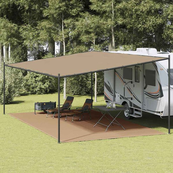 vidaXL Χαλί Σκηνής Taupe 400 x 800 εκ. από HDPE