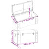 vidaXL Σεντούκι με Μάνταλα Σκούρο Καφέ 79,5x39,5x39,5 εκ. Κόντρα Πλακέ