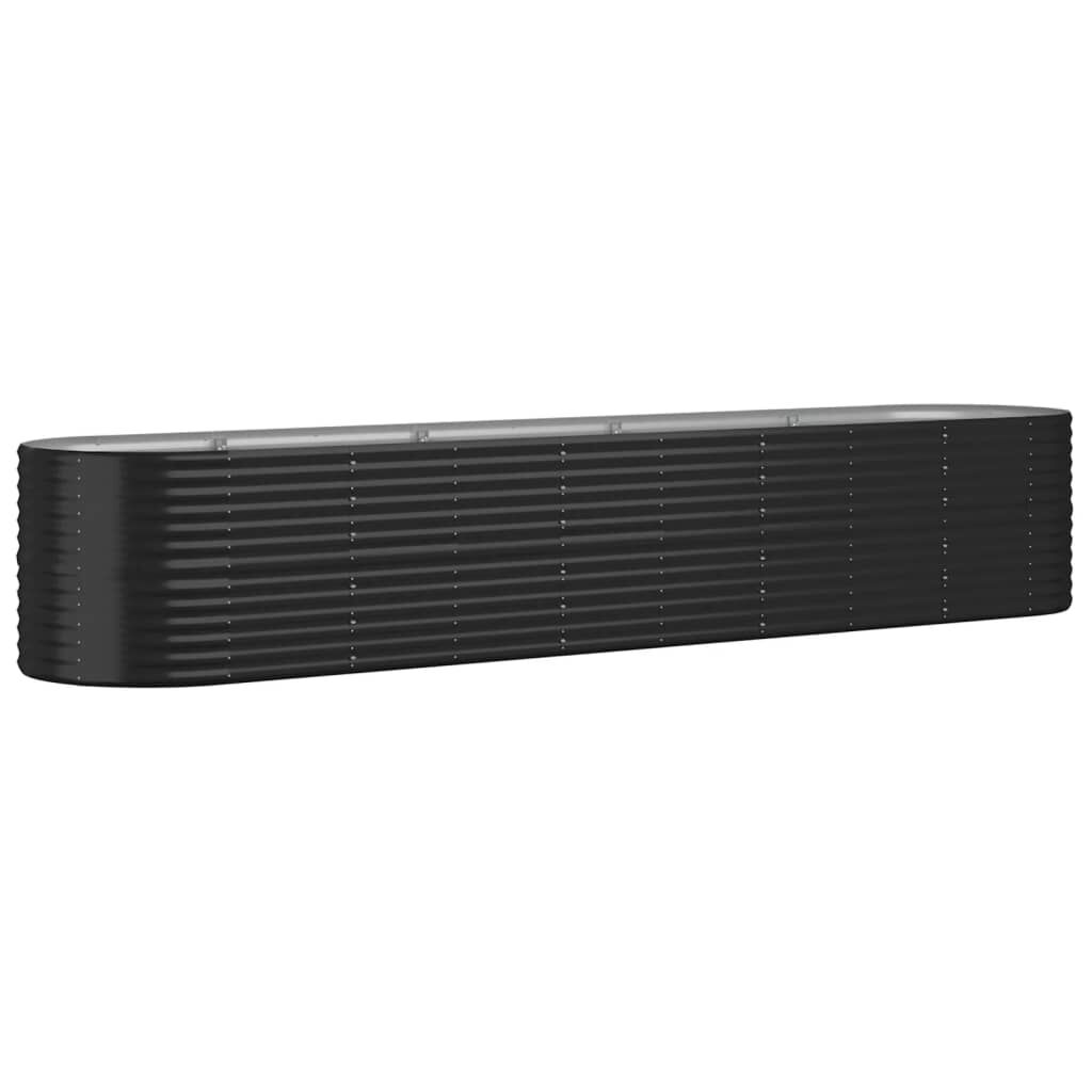 vidaXL Ζαρντινιέρα Ανθρακί 368x80x68 εκ Ατσάλι με Ηλεκτρ. Βαφή Πούδρας