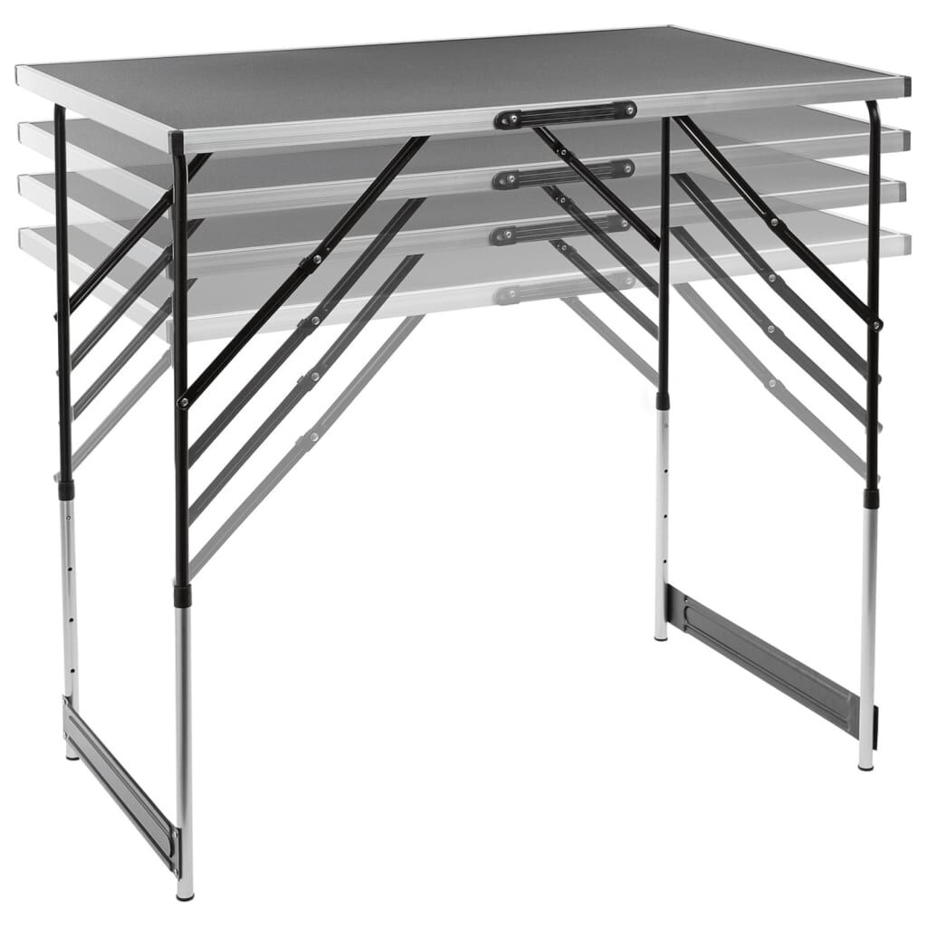 HI Τραπέζι Πτυσσόμενο 100 x 60 x 94 εκ. Αλουμινίου