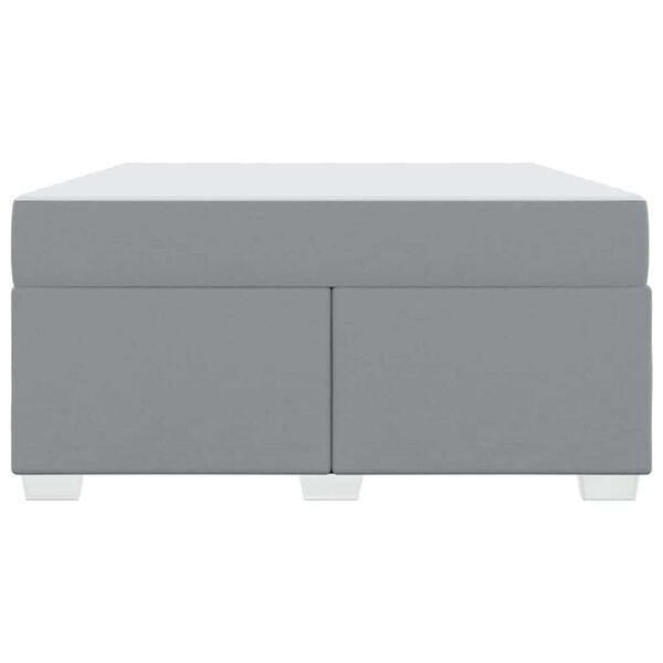 vidaXL Σκελετός Κρεβατιού Ανοιχτό γκρι 140 x 200 cm ύφασμα
