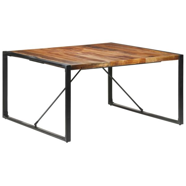 vidaXL Τραπεζαρία 140 x 140 x 75 εκ. από Μασίφ Ξύλο