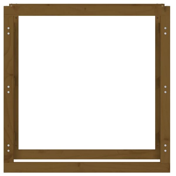vidaXL Ραφιέρα Καυσόξυλων Καφέ Μελί 100x25x100 εκ. Μασίφ Ξύλο Πεύκου