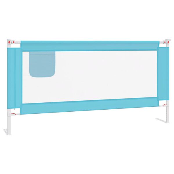 vidaXL Μπάρα Κρεβατιού Προστατευτική Μπλε 180 x 25 εκ. Υφασμάτινη