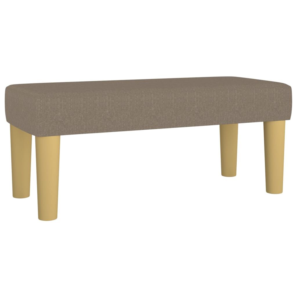 vidaXL Κρεβάτι Boxspring με Στρώμα Taupe 90x200 εκ. Υφασμάτινο