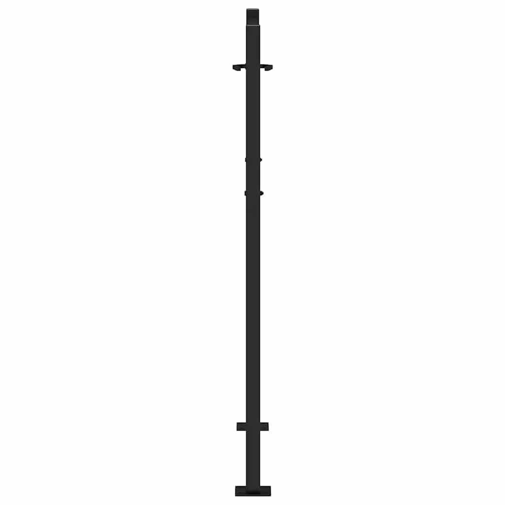 vidaXL Πύλη κήπου Μαύρη 105x130 cm Ατσάλινο σχέδιο κύματος