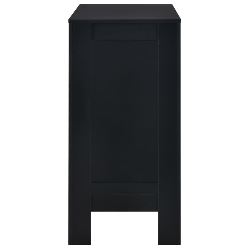 vidaXL Τραπέζι Μπαρ με Ράφια Μαύρο 110 x 50 x 103 εκ.