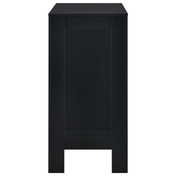 vidaXL Τραπέζι Μπαρ με Ράφια Μαύρο 110 x 50 x 103 εκ.