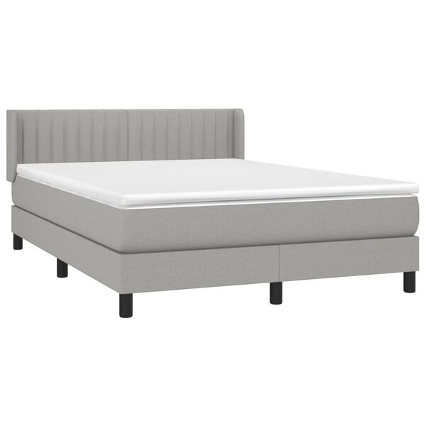 vidaXL &Kappa;&rho;&epsilon;&beta;ά&tau;&iota; Boxspring &mu;&epsilon; &Sigma;&tau;&rho;ώ&mu;&alpha; &Alpha;&nu;&omicron;&iota;&chi;&tau;ό &Gamma;&kappa;&rho;&iota; 140x190 &epsilon;&kappa;. &Upsilon;&phi;&alpha;&sigma;&mu;ά&tau;&iota;&nu;&omicron;