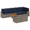 vidaXL &Sigma;&epsilon;&tau; &Kappa;&alpha;&nu;&alpha;&pi;έ &Kappa;ή&pi;&omicron;&upsilon; 9 pcs &Gamma;&kappa;&rho;&iota; &kappa;&alpha;&iota; Navy Blue &sigma;&upsilon;&nu;&theta;&epsilon;&tau;&iota;&kappa;ό &rho;&alpha;&tau;ά&nu;