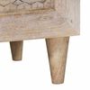 vidaXL Κομοδίνο με συρτάρι Μπεζ 40 x 33 x 46 εκ. Μασίφ ξύλο μάνγκο