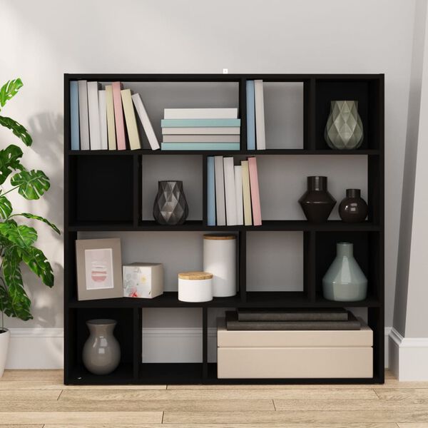 vidaXL Βιβλιοθήκη/Διαχωριστικό Χώρου Μαύρο 105 x 24 x 102 εκ.